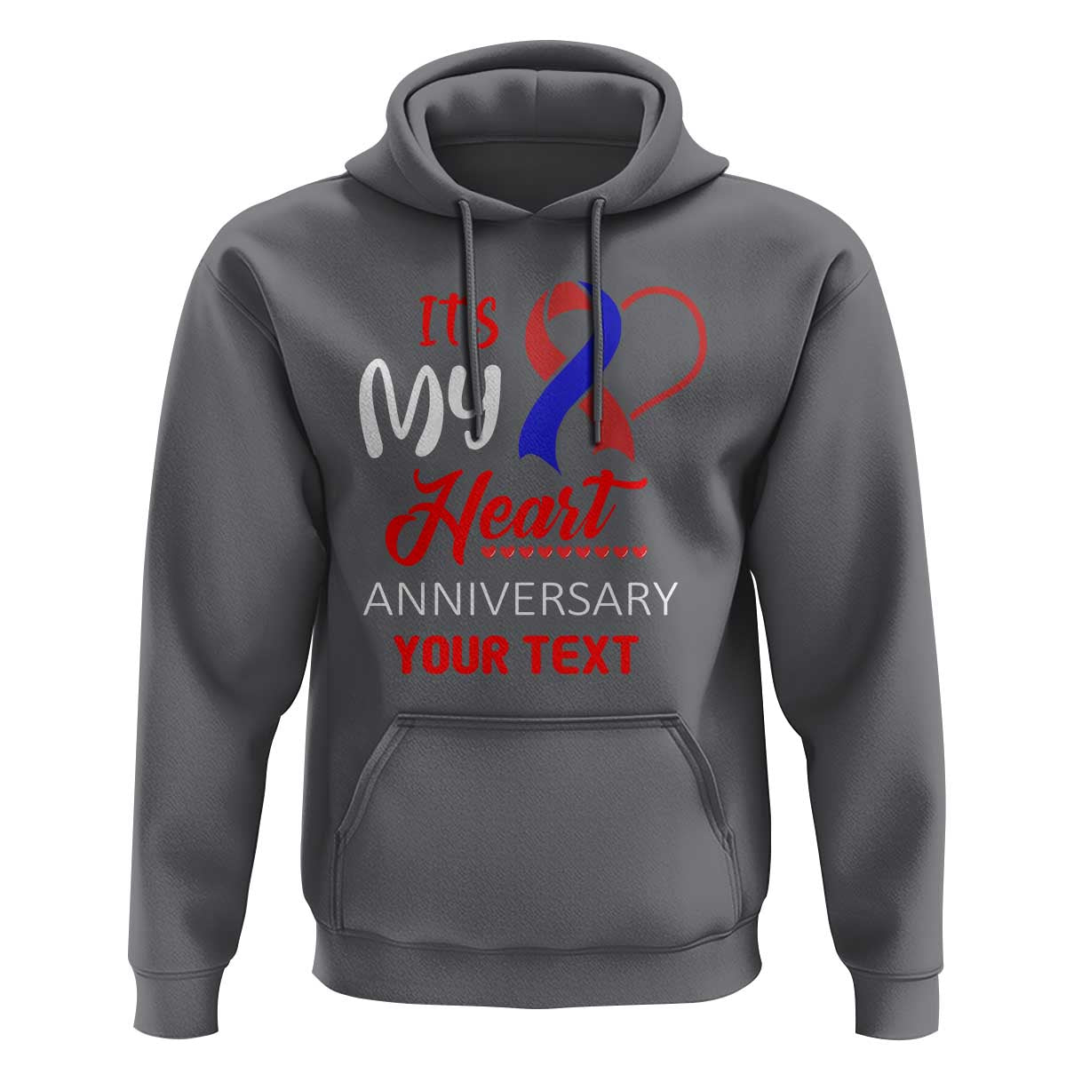 Personalized CHD Awareness Hoodie Custom Text It's My Heart Anniversary