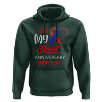 Personalized CHD Awareness Hoodie Custom Text It's My Heart Anniversary