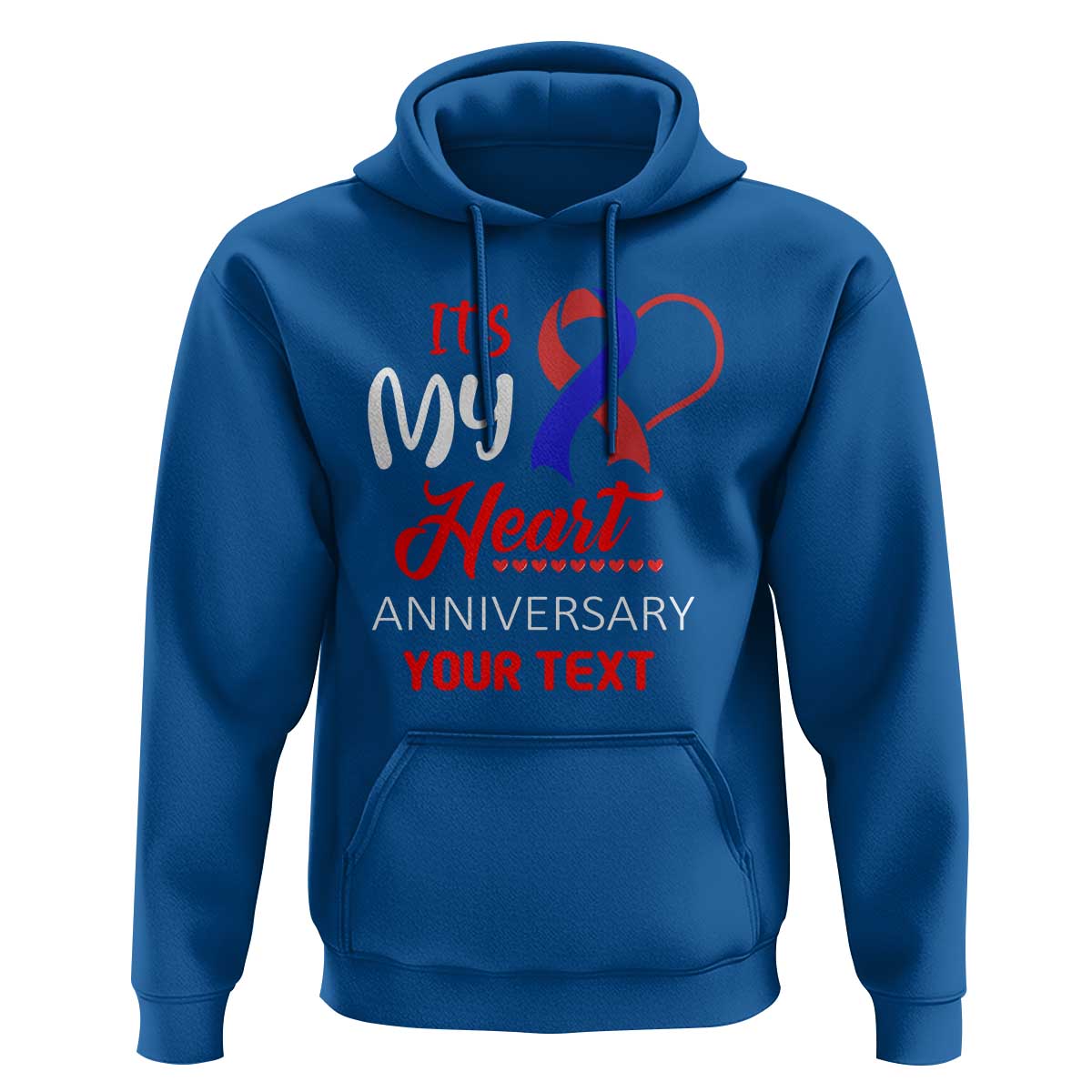 Personalized CHD Awareness Hoodie Custom Text It's My Heart Anniversary