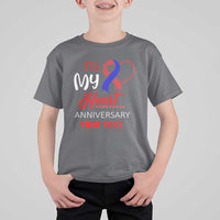 Personalized CHD Awareness T Shirt For Kid Custom Text It's My Heart Anniversary