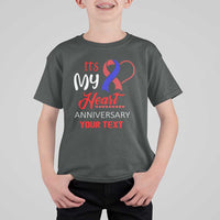 Personalized CHD Awareness T Shirt For Kid Custom Text It's My Heart Anniversary