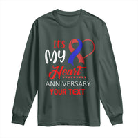 Personalized CHD Awareness Long Sleeve Shirt Custom Text It's My Heart Anniversary