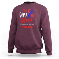 Personalized CHD Awareness Sweatshirt Custom Text It's My Heart Anniversary