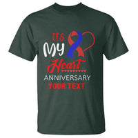 Personalized CHD Awareness T Shirt Custom Text It's My Heart Anniversary