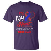Personalized CHD Awareness T Shirt Custom Text It's My Heart Anniversary