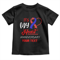 Personalized CHD Awareness Toddler T Shirt Custom Text It's My Heart Anniversary