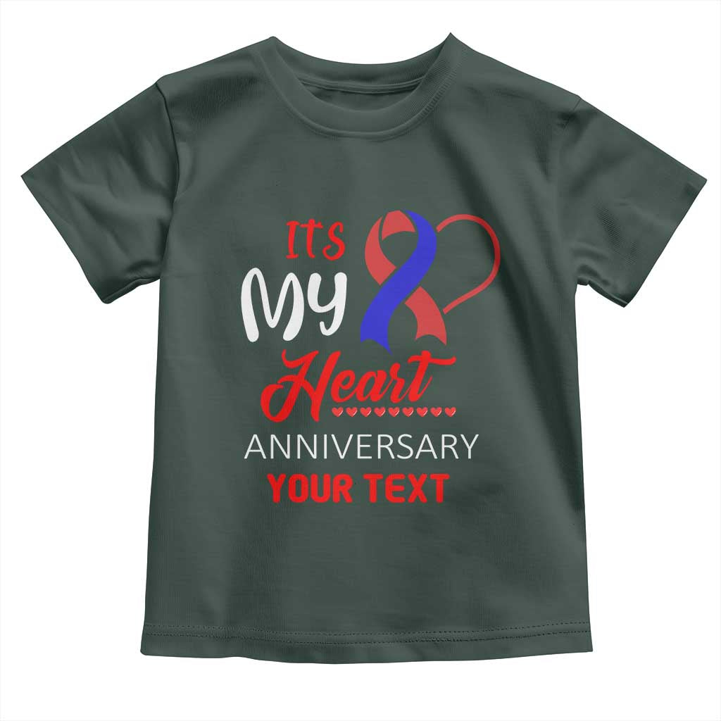 Personalized CHD Awareness Toddler T Shirt Custom Text It's My Heart Anniversary
