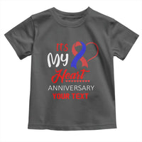 Personalized CHD Awareness Toddler T Shirt Custom Text It's My Heart Anniversary