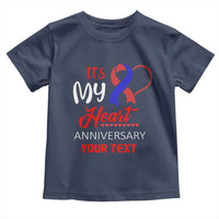 Personalized CHD Awareness Toddler T Shirt Custom Text It's My Heart Anniversary