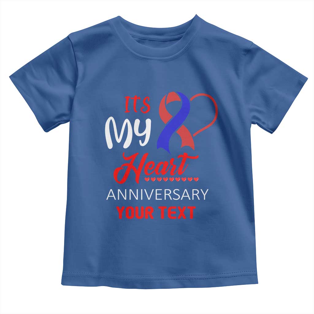 Personalized CHD Awareness Toddler T Shirt Custom Text It's My Heart Anniversary