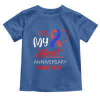Personalized CHD Awareness Toddler T Shirt Custom Text It's My Heart Anniversary
