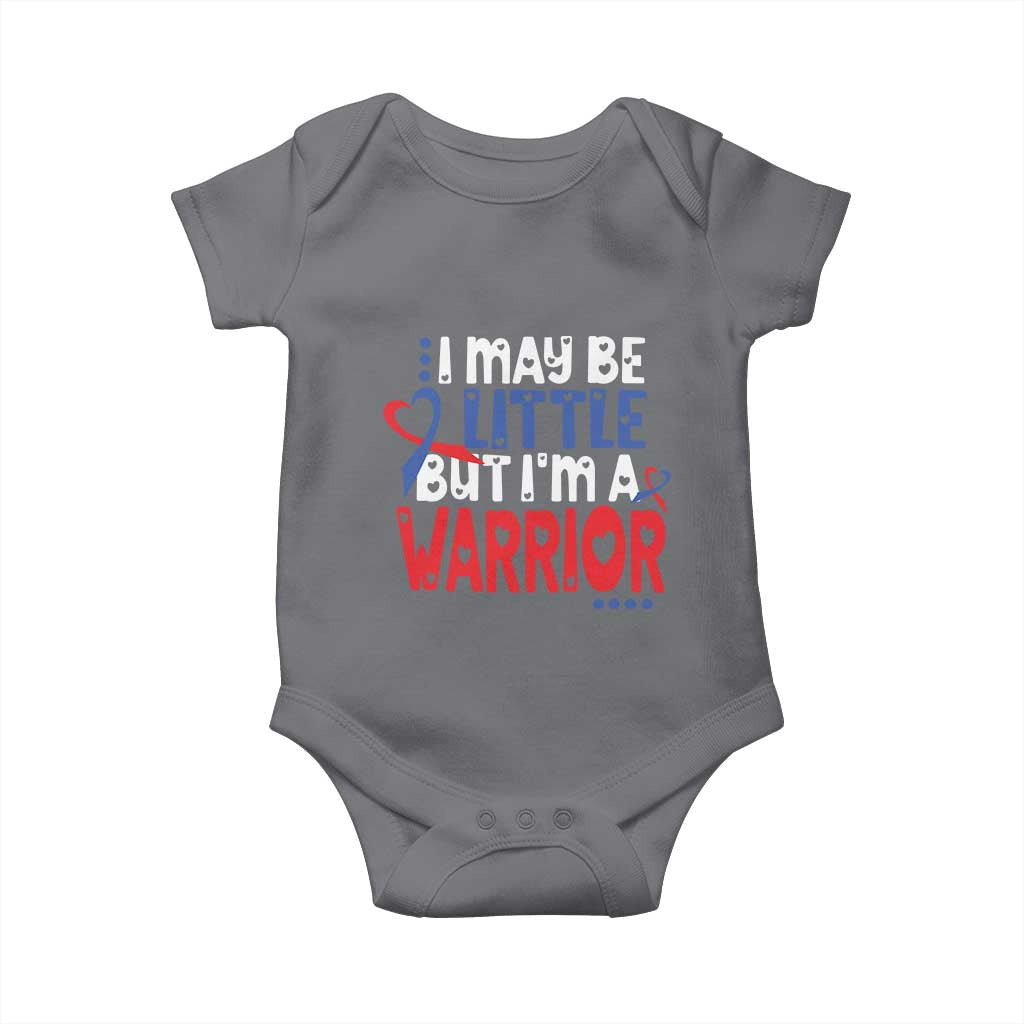 Congenital Heart Disease CHD Awareness Baby Onesie I May Be Little But I'm A Warrior