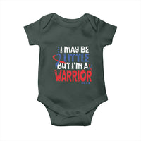 Congenital Heart Disease CHD Awareness Baby Onesie I May Be Little But I'm A Warrior