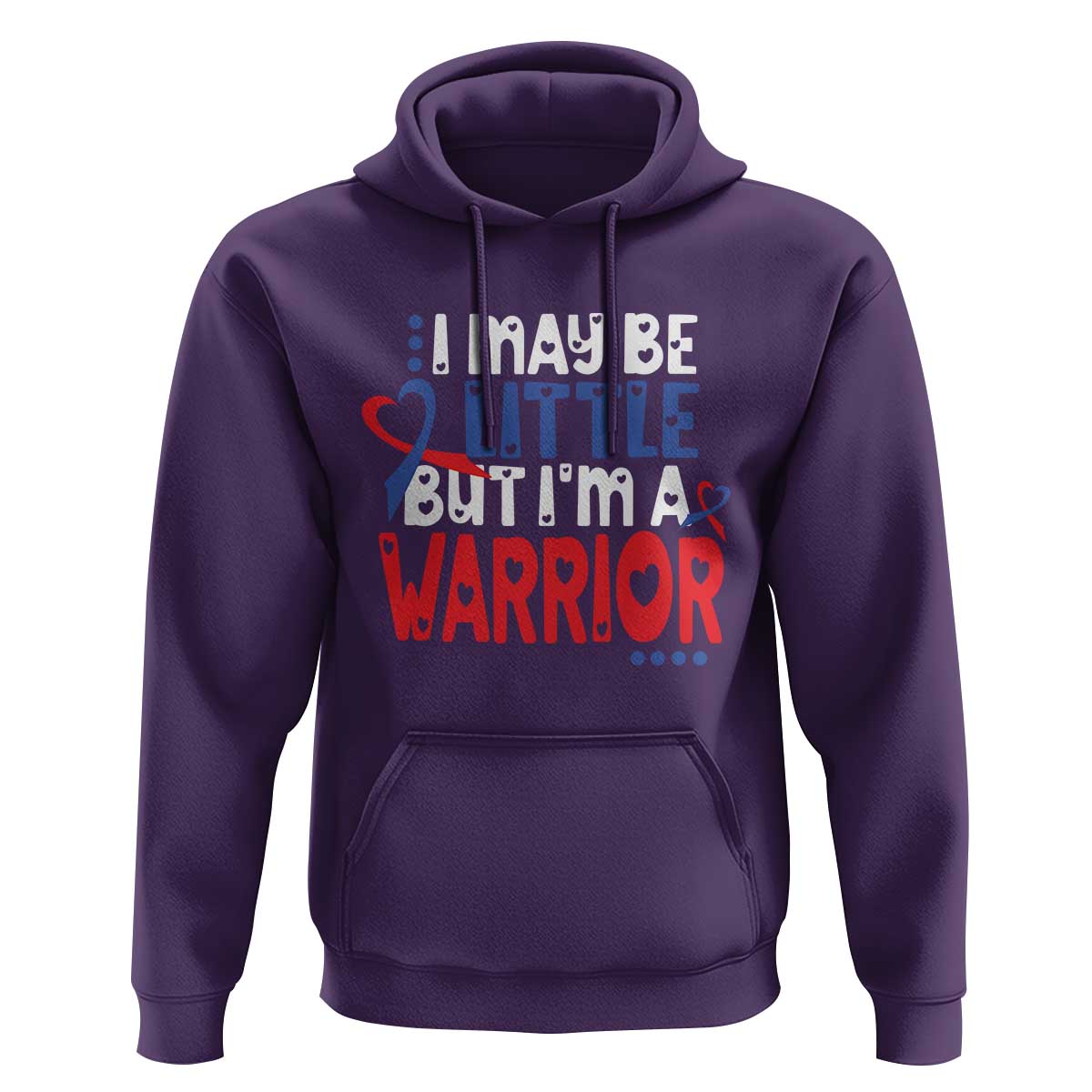 Congenital Heart Disease CHD Awareness Hoodie I May Be Little But I'm A Warrior