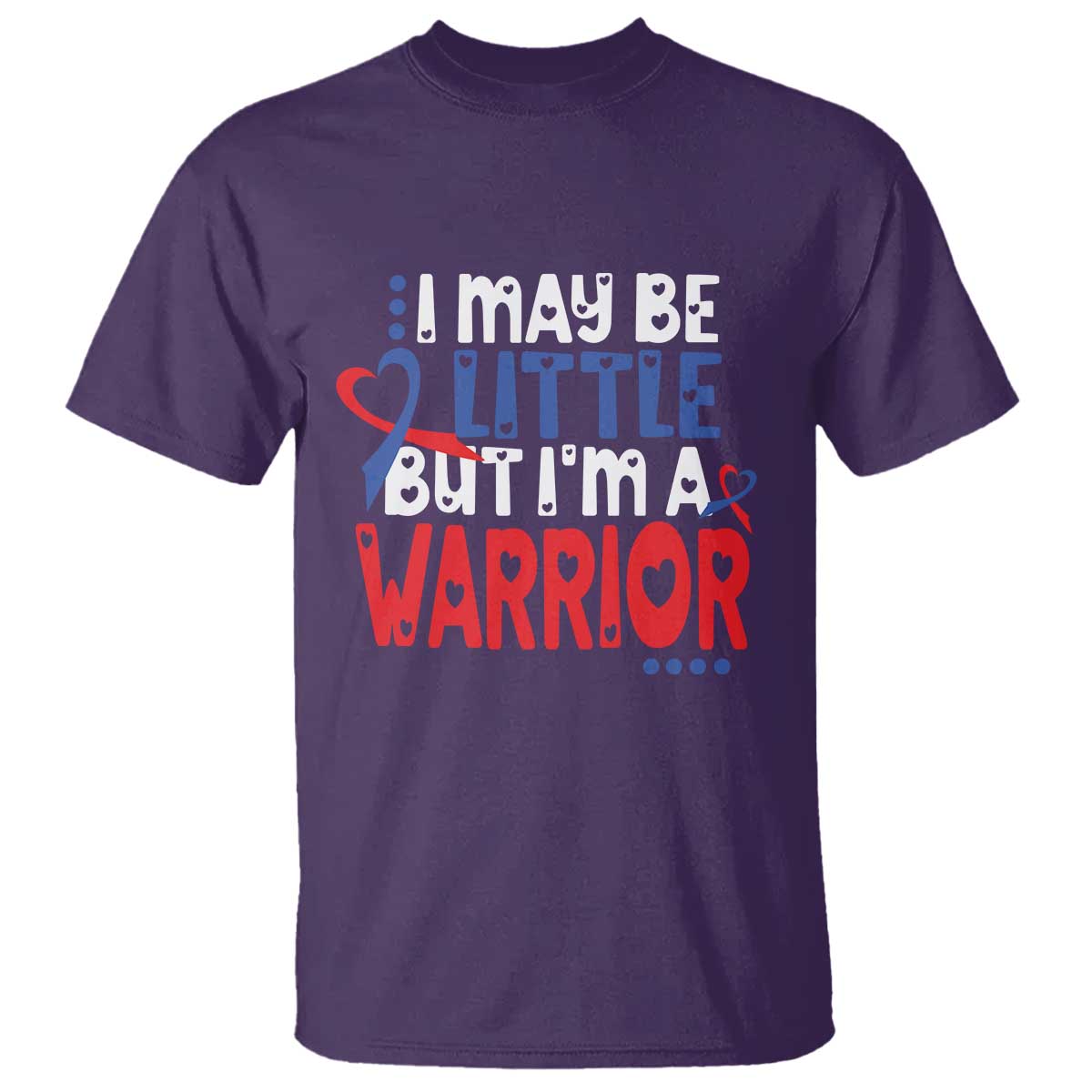 Congenital Heart Disease CHD Awareness T Shirt I May Be Little But I'm A Warrior