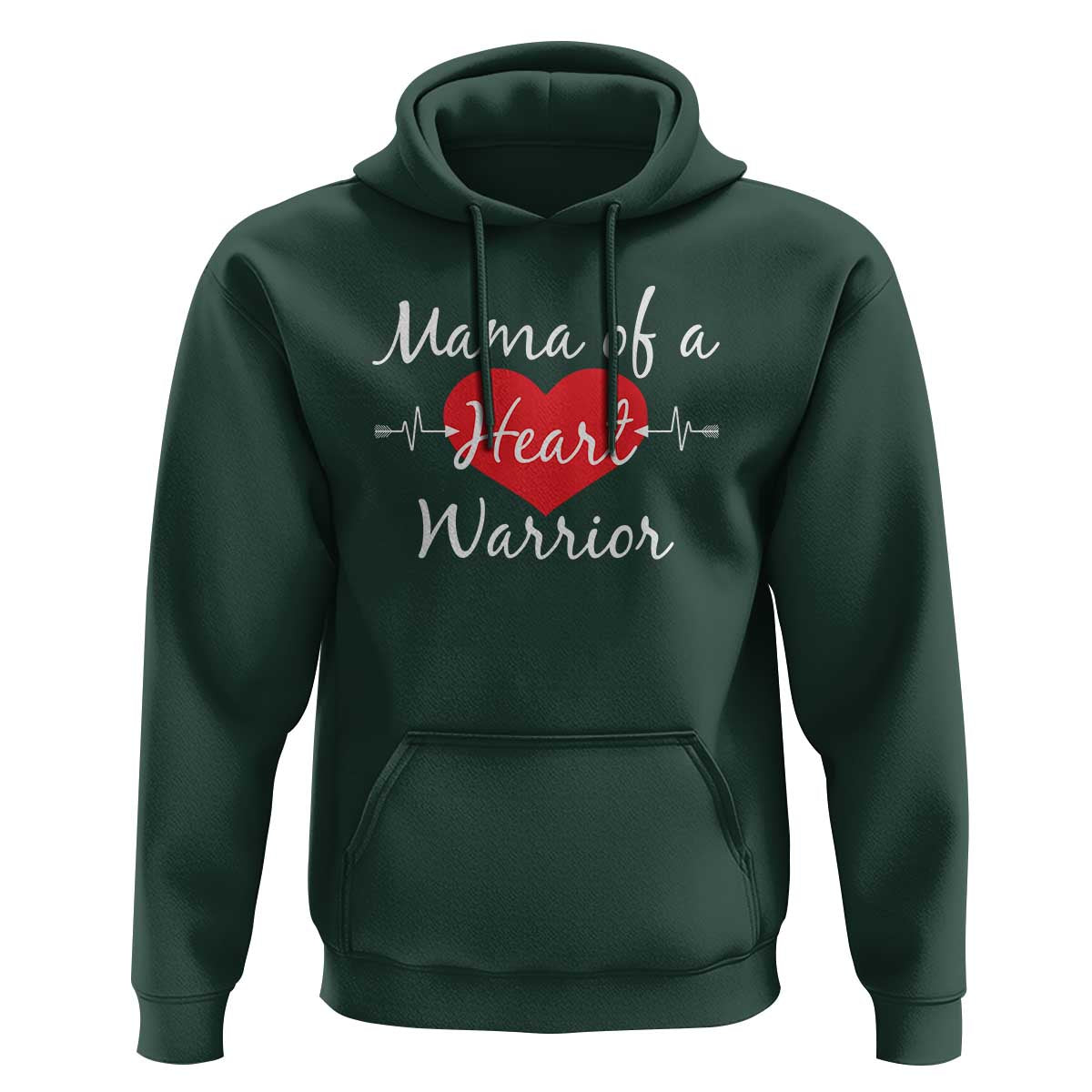 Mama Of A Heart Warrior Hoodie CHD Awareness Heart