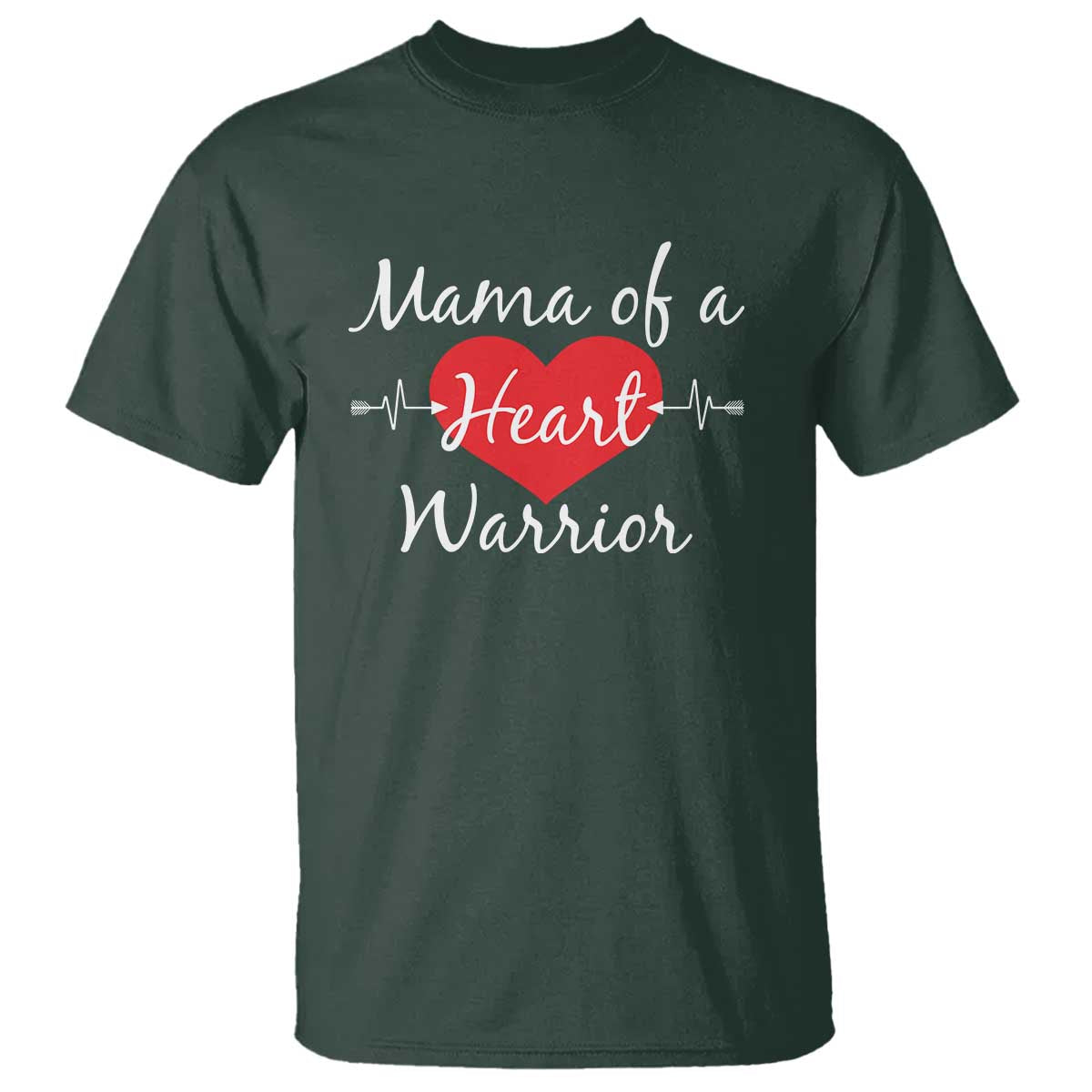 Mama Of A Heart Warrior T Shirt CHD Awareness Heart
