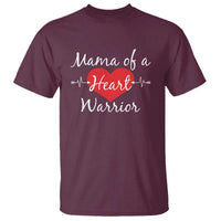 Mama Of A Heart Warrior T Shirt CHD Awareness Heart