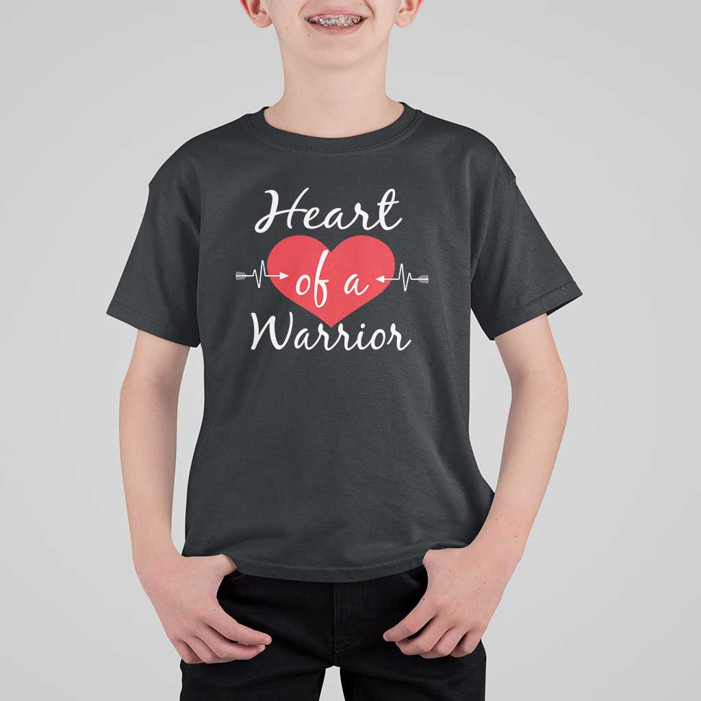 Heart Of A Warrior T Shirt For Kid CHD Awareness Heart