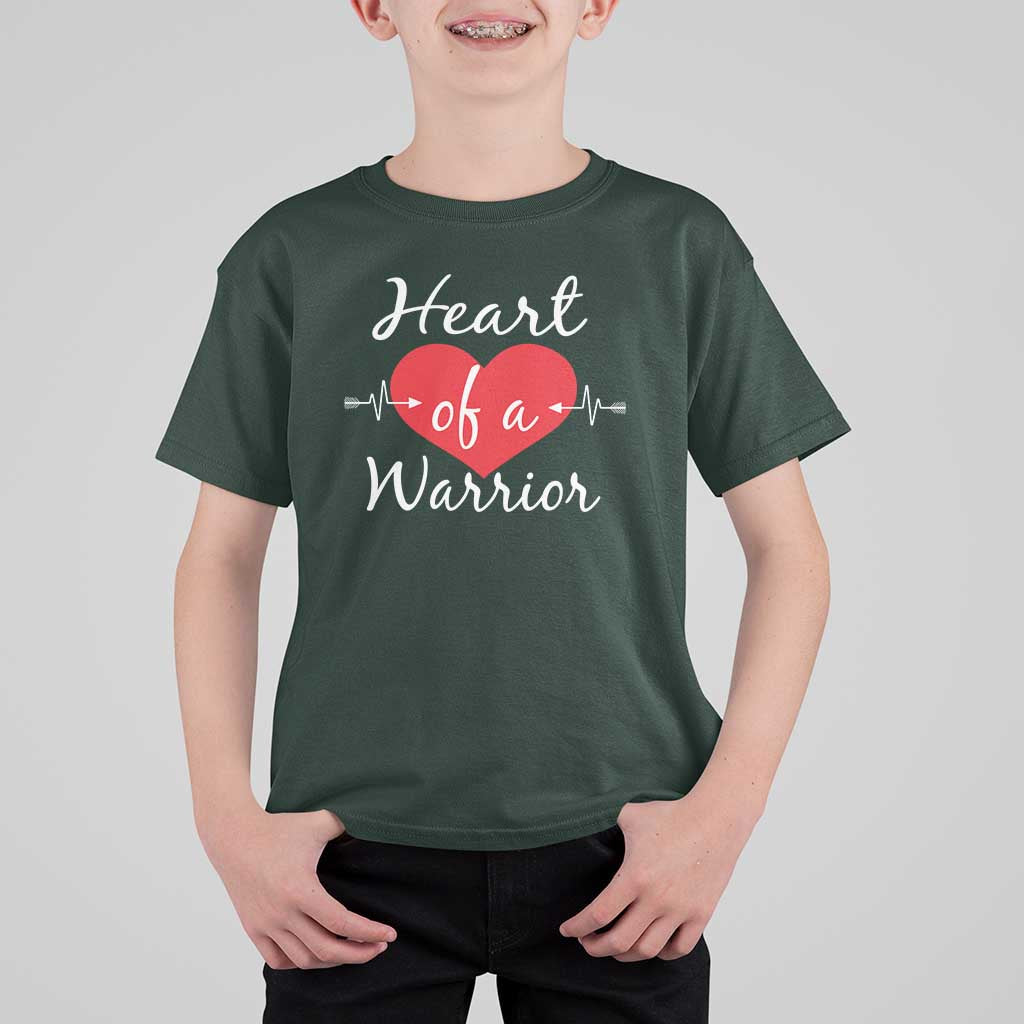 Heart Of A Warrior T Shirt For Kid CHD Awareness Heart
