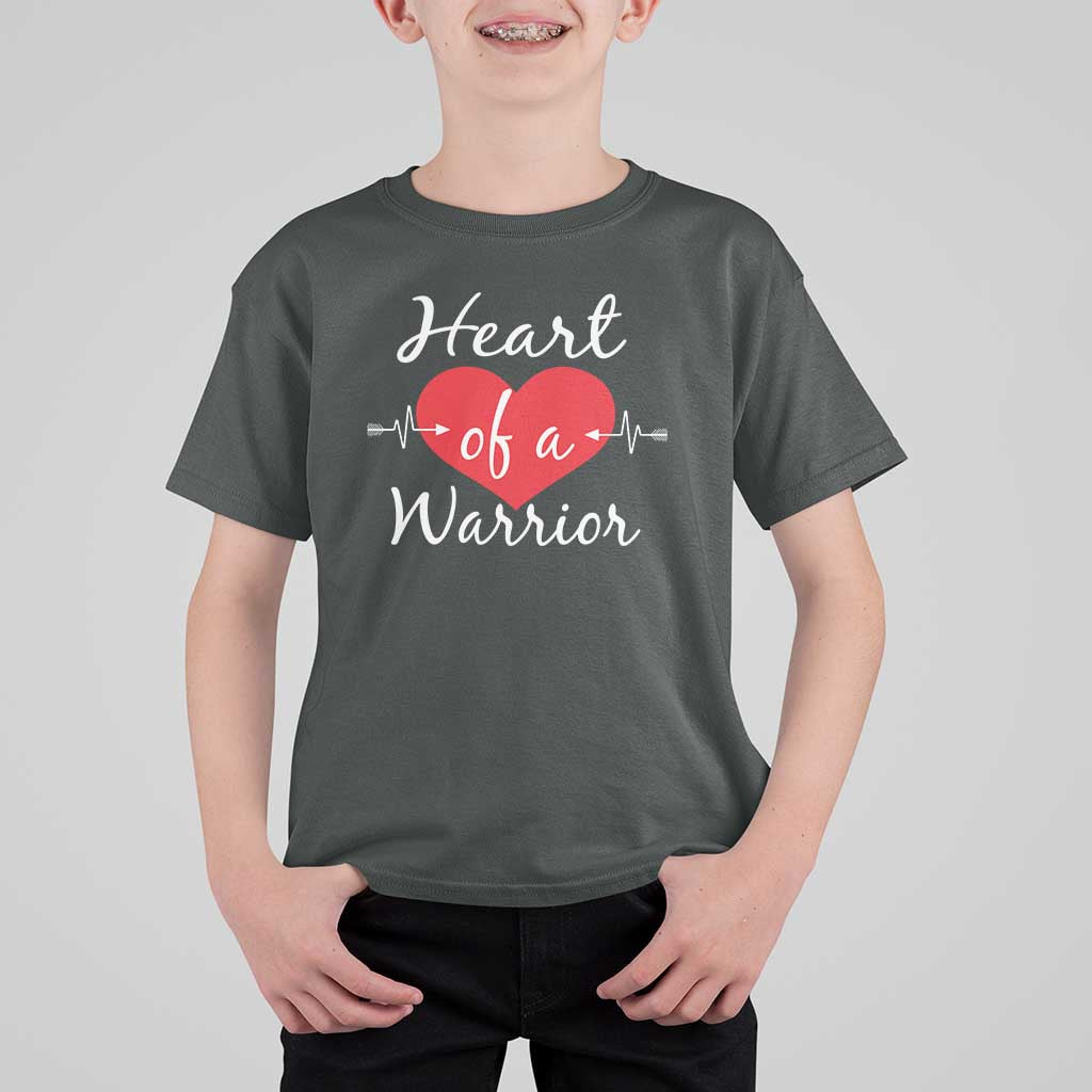 Heart Of A Warrior T Shirt For Kid CHD Awareness Heart