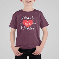 Heart Of A Warrior T Shirt For Kid CHD Awareness Heart