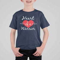 Heart Of A Warrior T Shirt For Kid CHD Awareness Heart