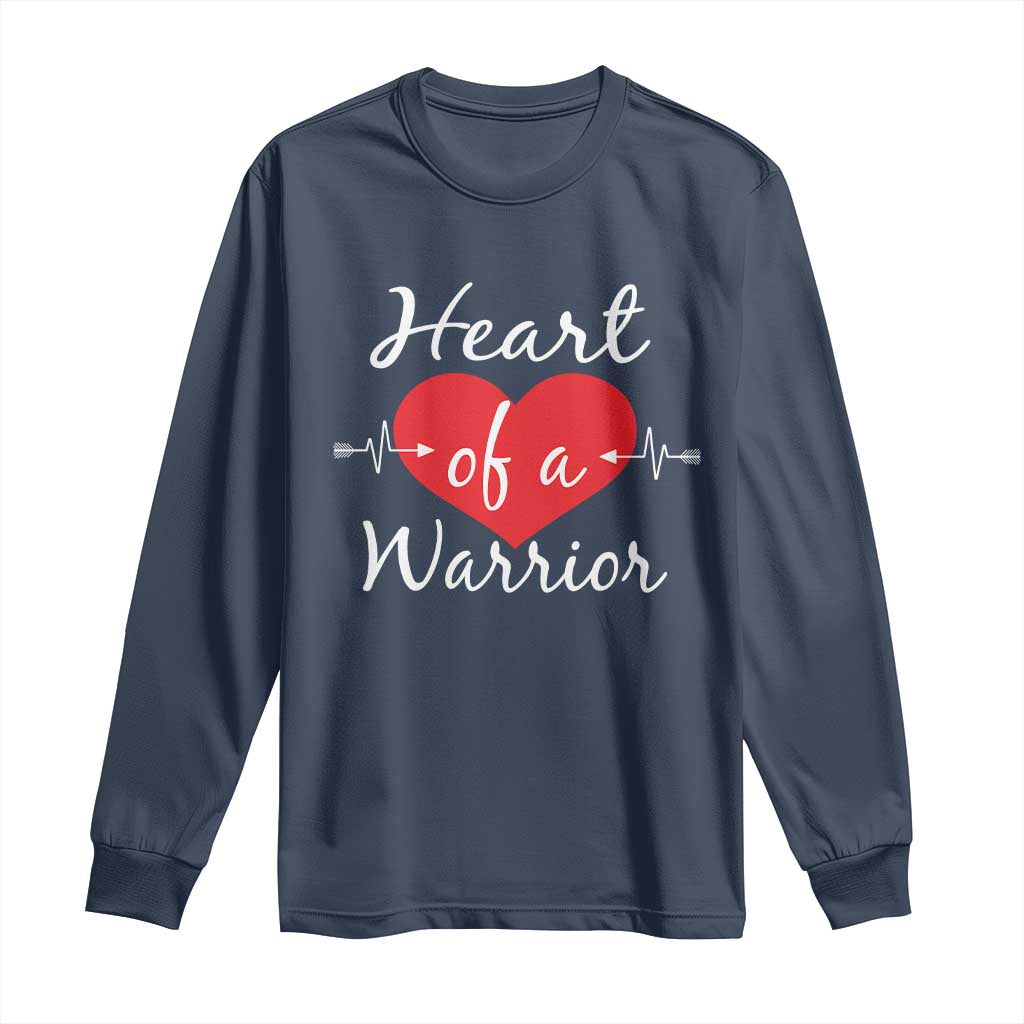 Heart Of A Warrior Long Sleeve Shirt CHD Awareness Heart