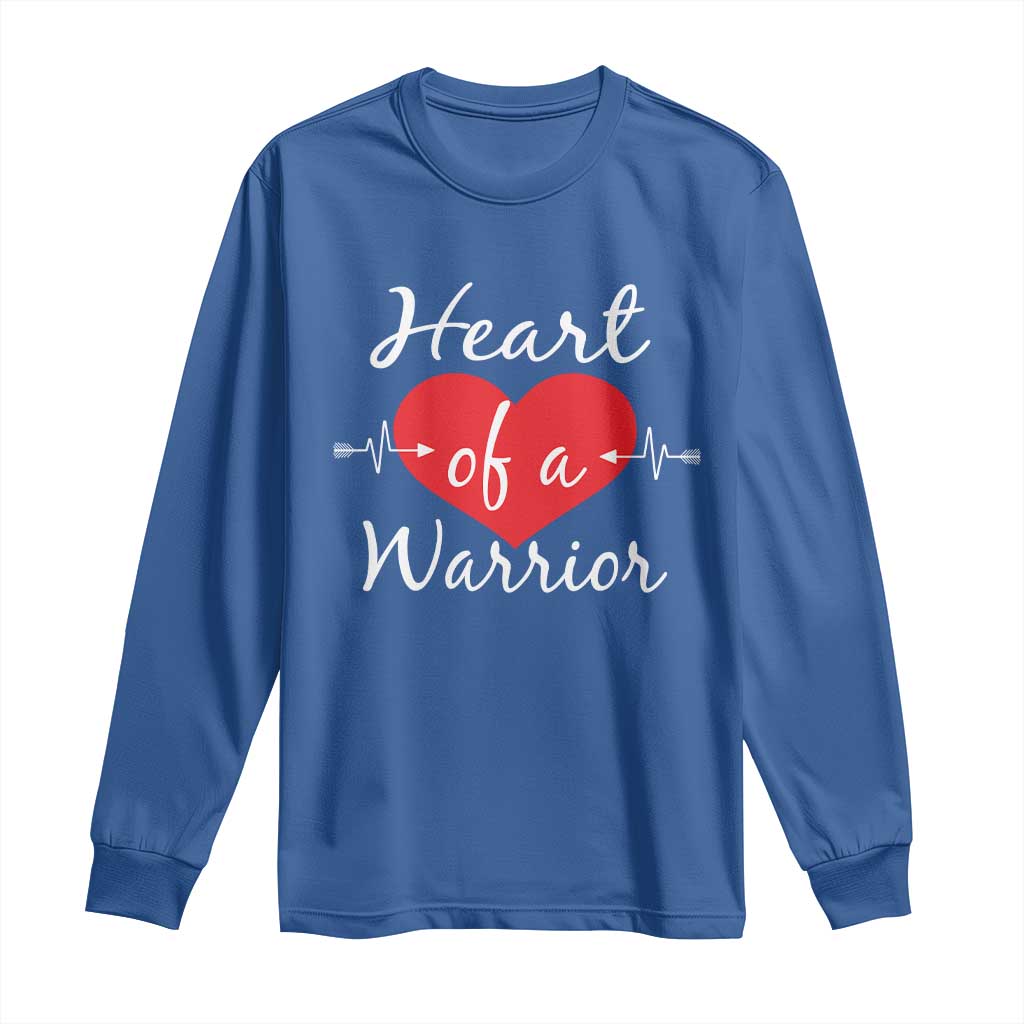 Heart Of A Warrior Long Sleeve Shirt CHD Awareness Heart