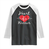 Heart Of A Warrior Raglan Shirt CHD Awareness Heart