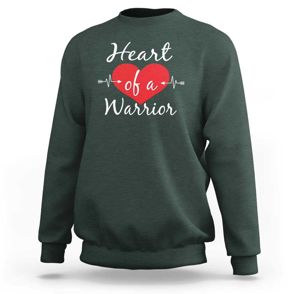 Heart Of A Warrior Sweatshirt CHD Awareness Heart
