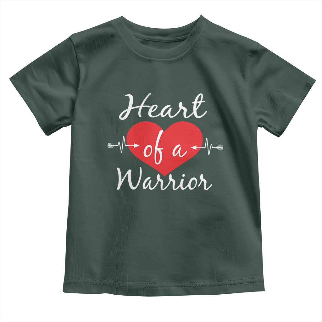 Heart Of A Warrior Toddler T Shirt CHD Awareness Heart