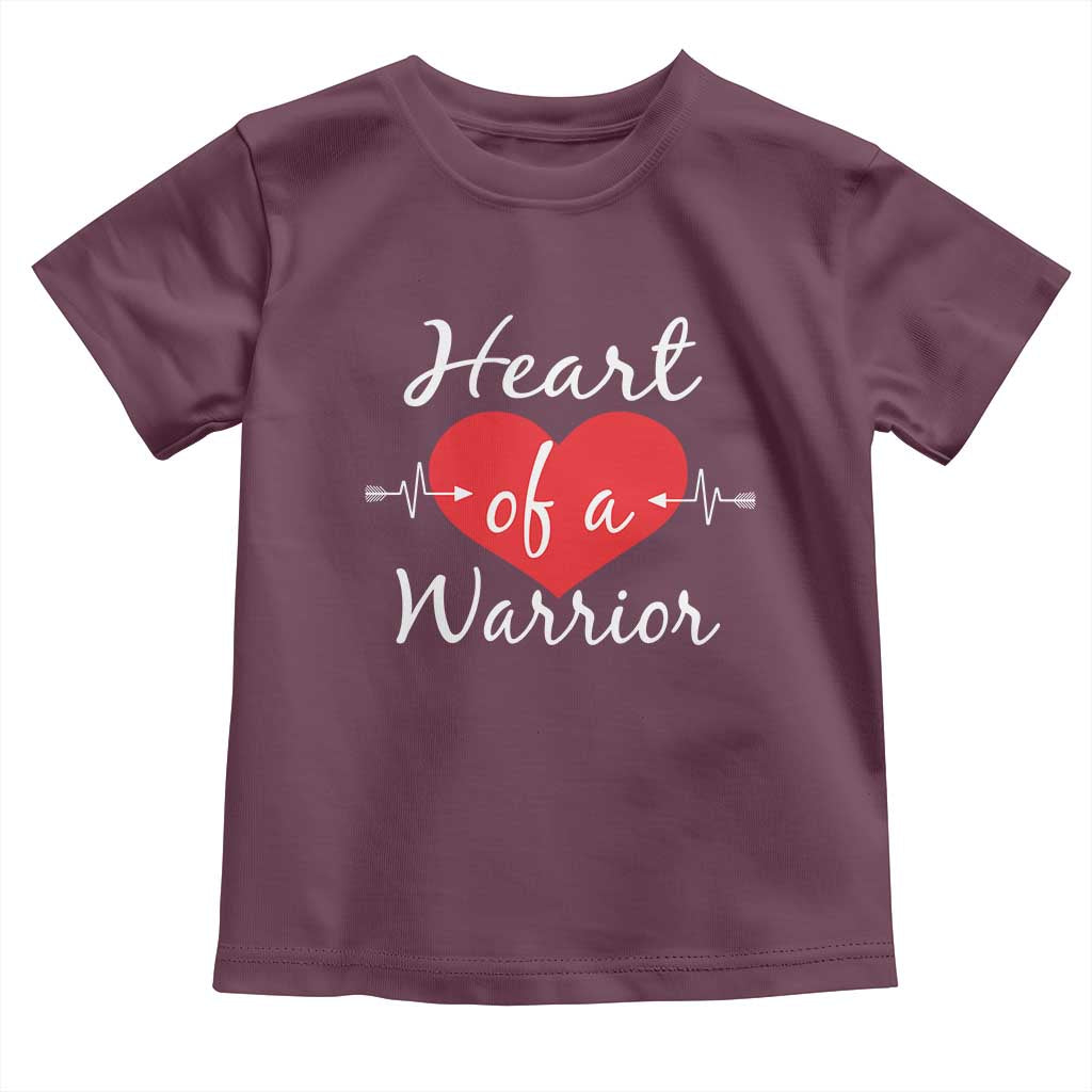 Heart Of A Warrior Toddler T Shirt CHD Awareness Heart