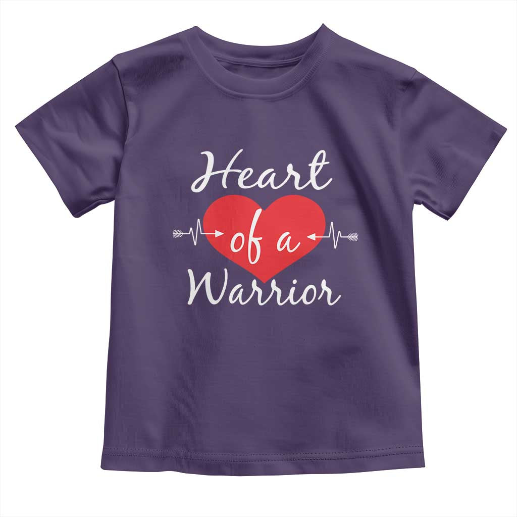 Heart Of A Warrior Toddler T Shirt CHD Awareness Heart