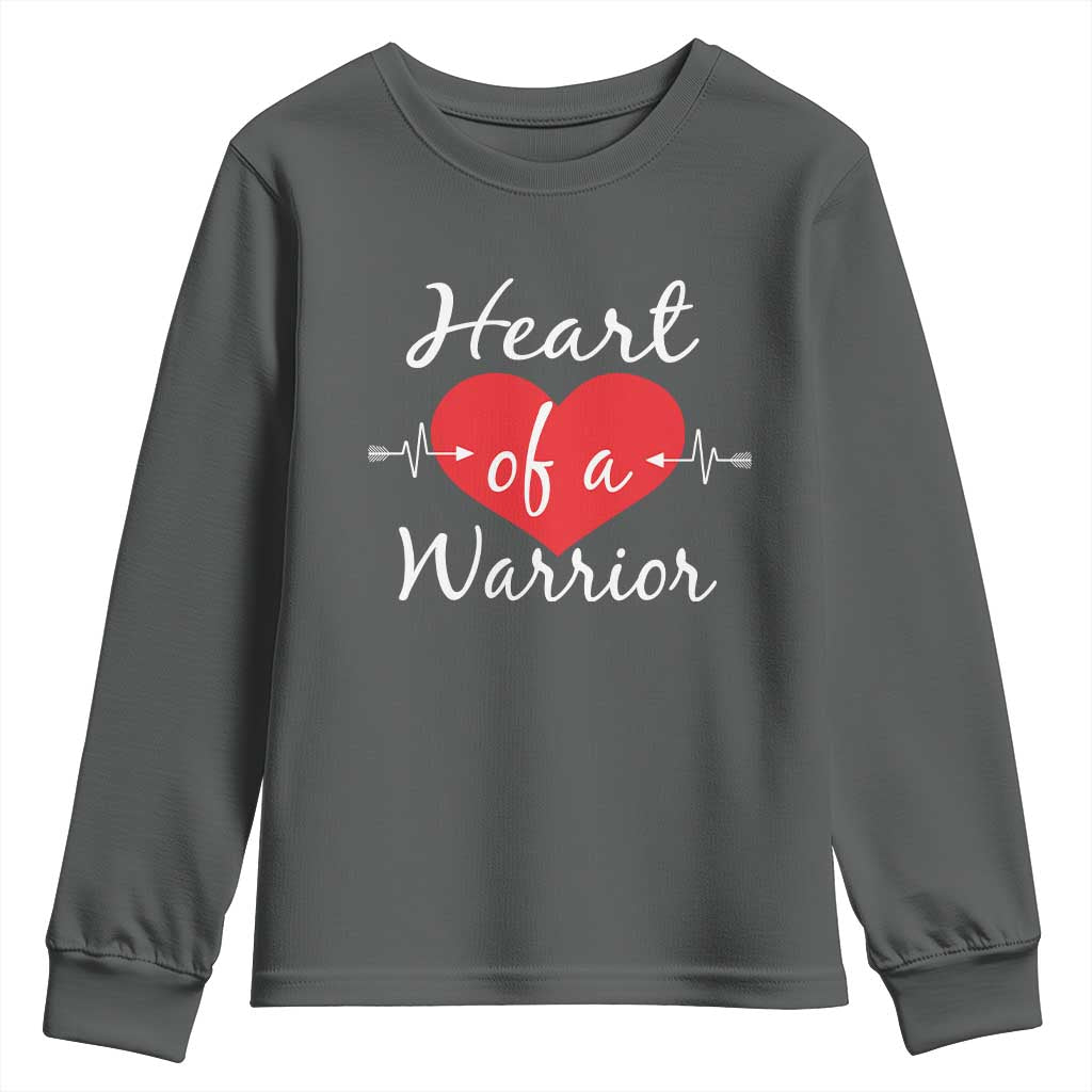 Heart Of A Warrior Youth Sweatshirt CHD Awareness Heart