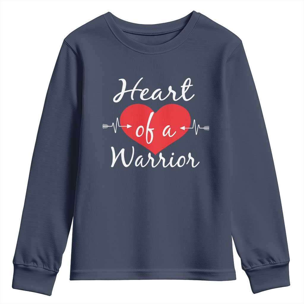 Heart Of A Warrior Youth Sweatshirt CHD Awareness Heart