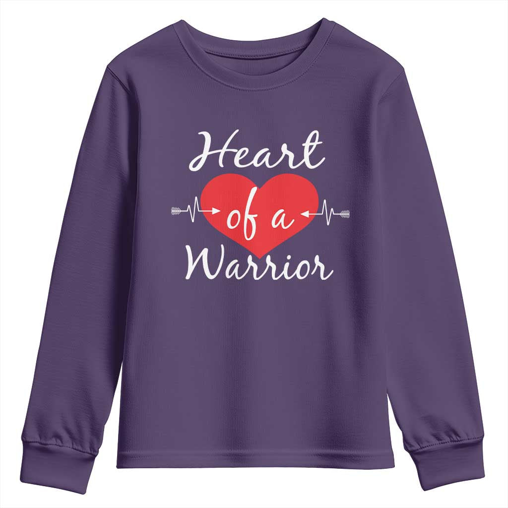 Heart Of A Warrior Youth Sweatshirt CHD Awareness Heart