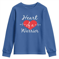 Heart Of A Warrior Youth Sweatshirt CHD Awareness Heart