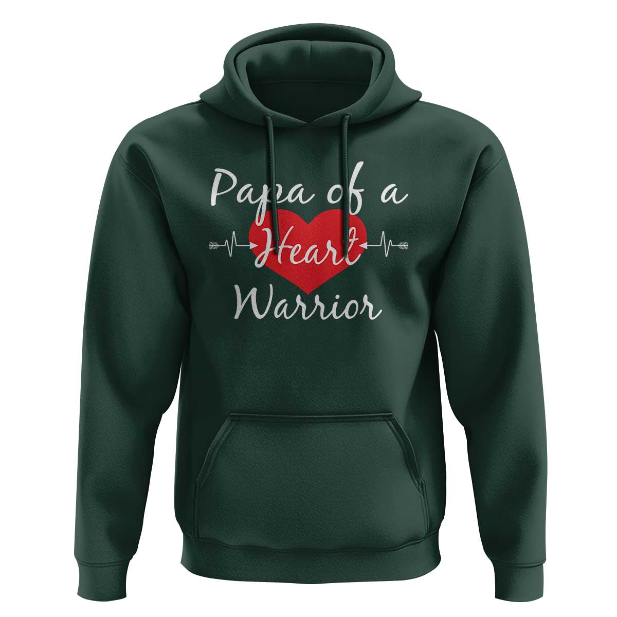Papa Of A Heart Warrior Hoodie CHD Awareness Heart