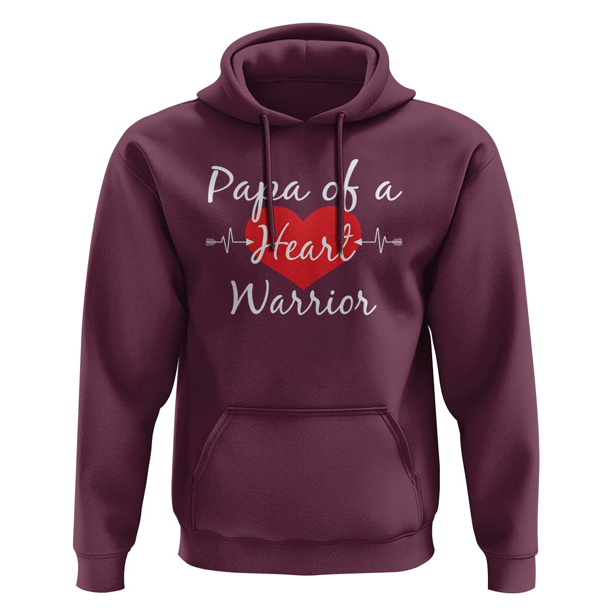 Papa Of A Heart Warrior Hoodie CHD Awareness Heart