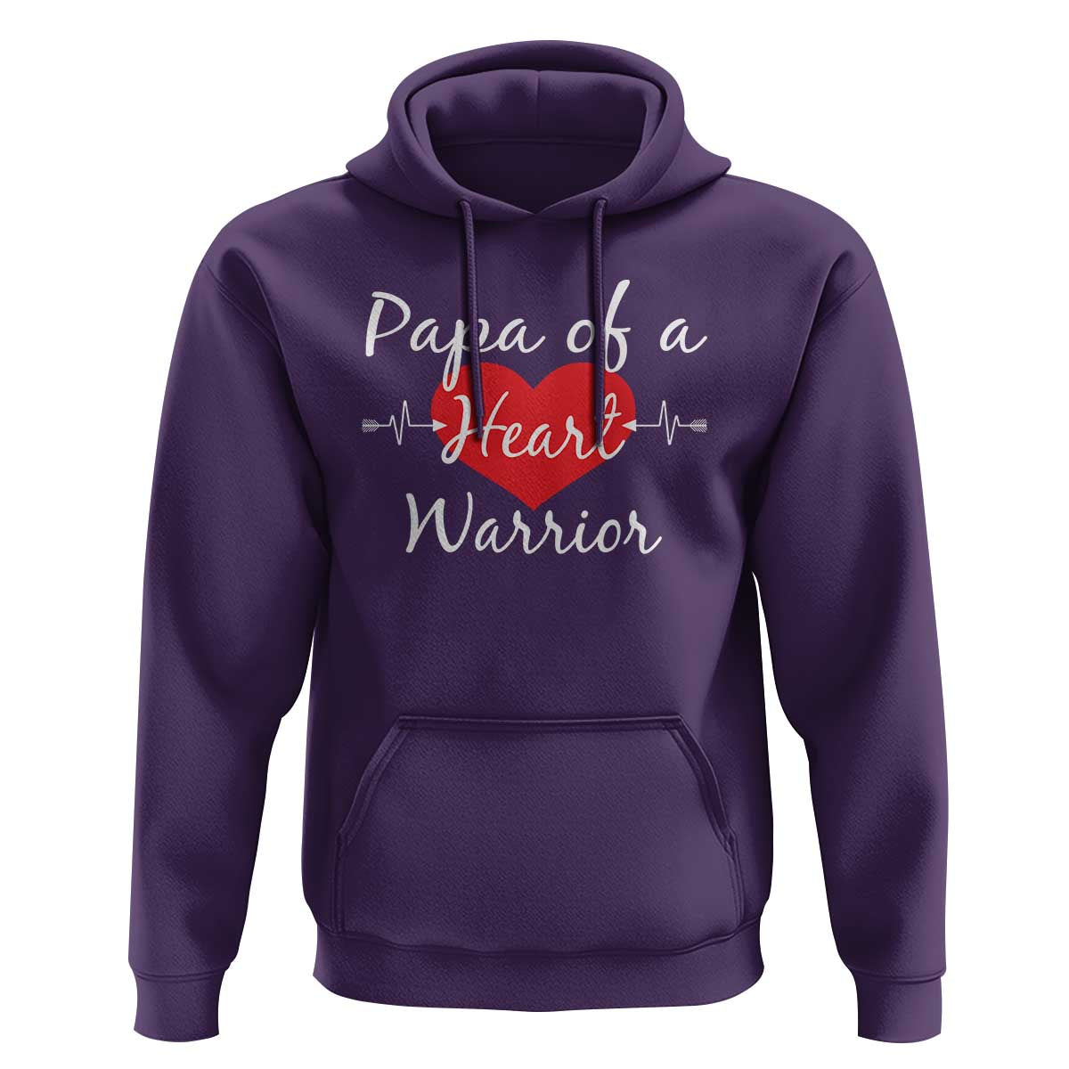 Papa Of A Heart Warrior Hoodie CHD Awareness Heart