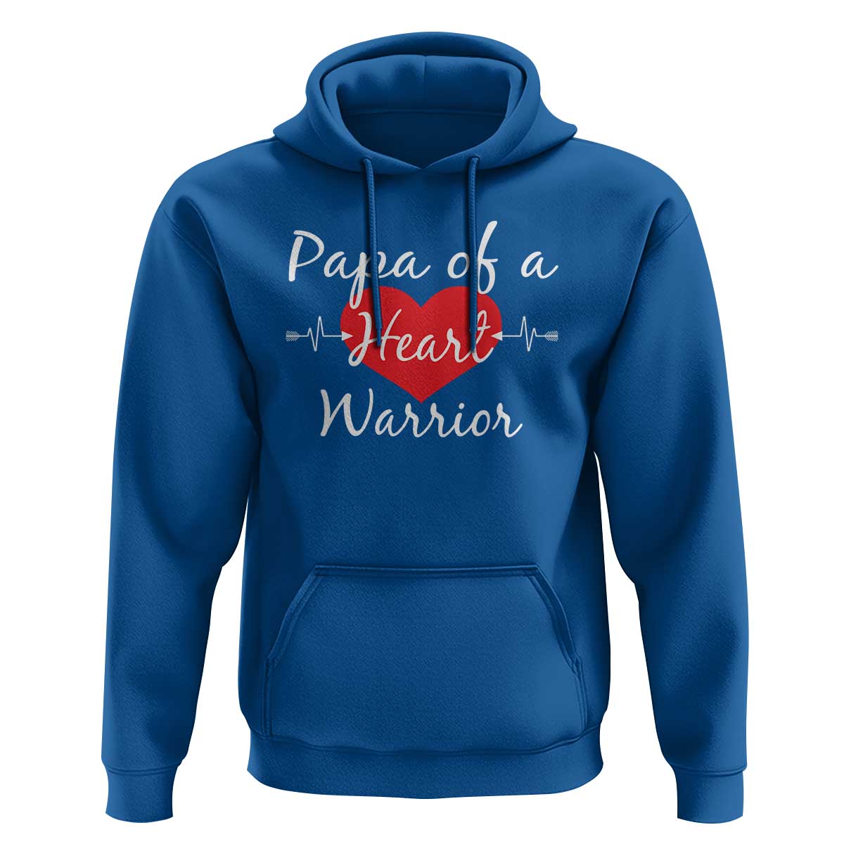 Papa Of A Heart Warrior Hoodie CHD Awareness Heart