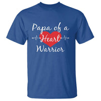 Papa Of A Heart Warrior T Shirt CHD Awareness Heart