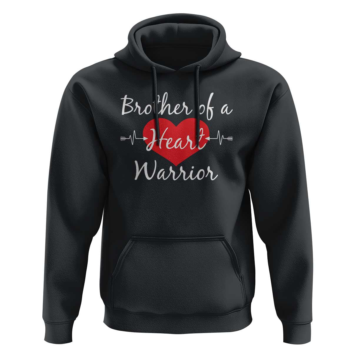 Brother Of A Heart Warrior Hoodie CHD Awareness Heart