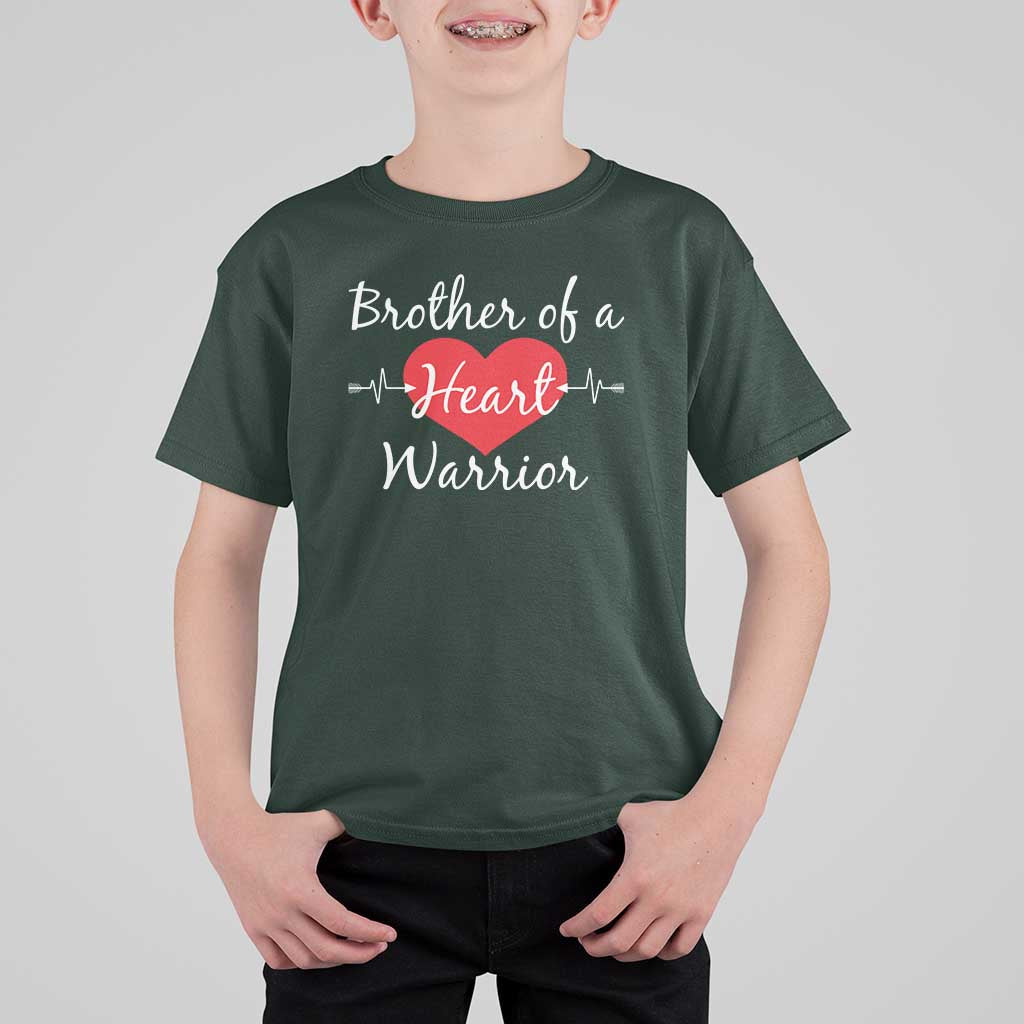 Brother Of A Heart Warrior T Shirt For Kid CHD Awareness Heart
