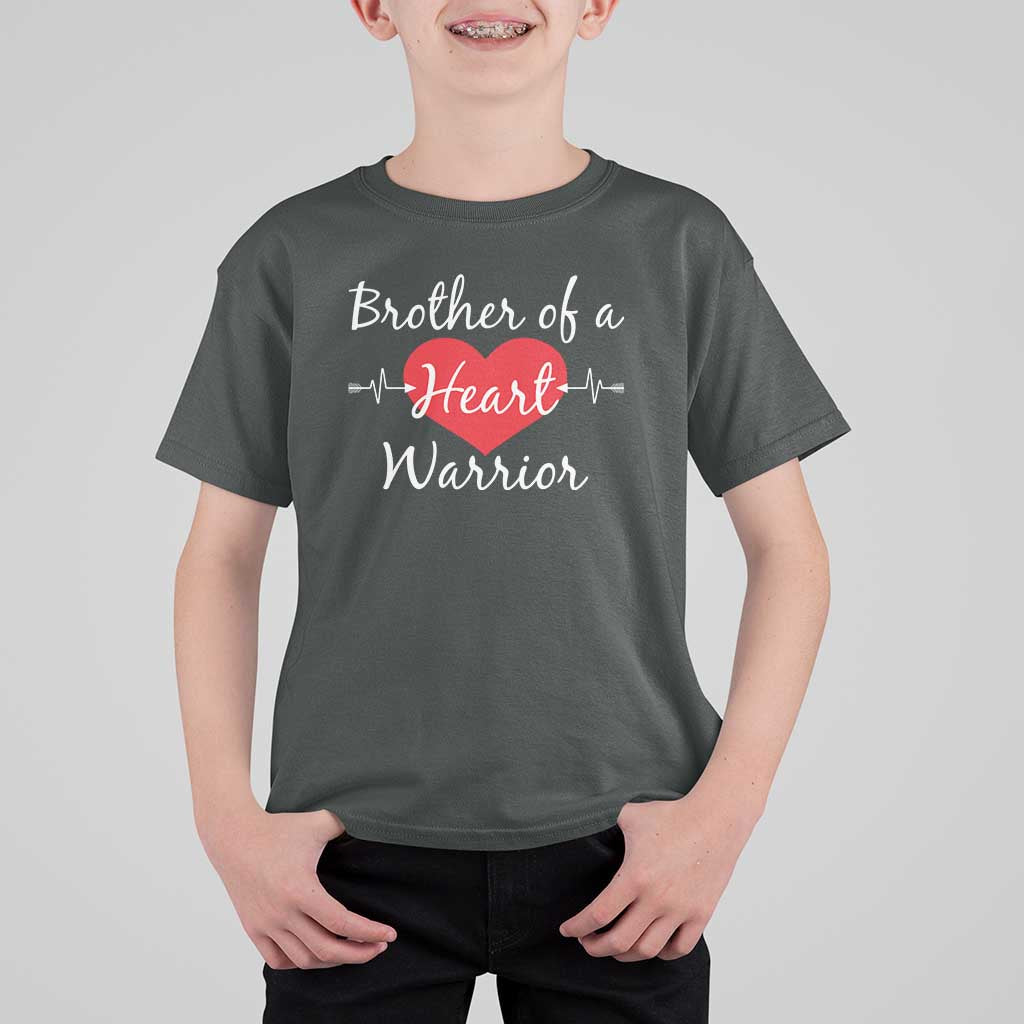 Brother Of A Heart Warrior T Shirt For Kid CHD Awareness Heart
