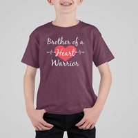 Brother Of A Heart Warrior T Shirt For Kid CHD Awareness Heart