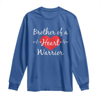 Brother Of A Heart Warrior Long Sleeve Shirt CHD Awareness Heart