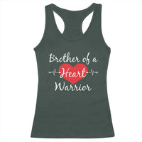 Brother Of A Heart Warrior Racerback Tank Top CHD Awareness Heart