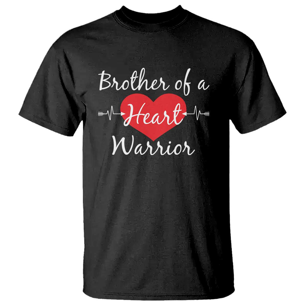 Brother Of A Heart Warrior T Shirt CHD Awareness Heart